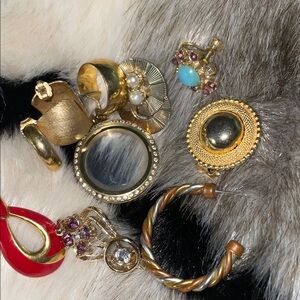 Vintage Orgami owl & Assorted Gold-Tone Women Jewelry Earring - Mixed pieces